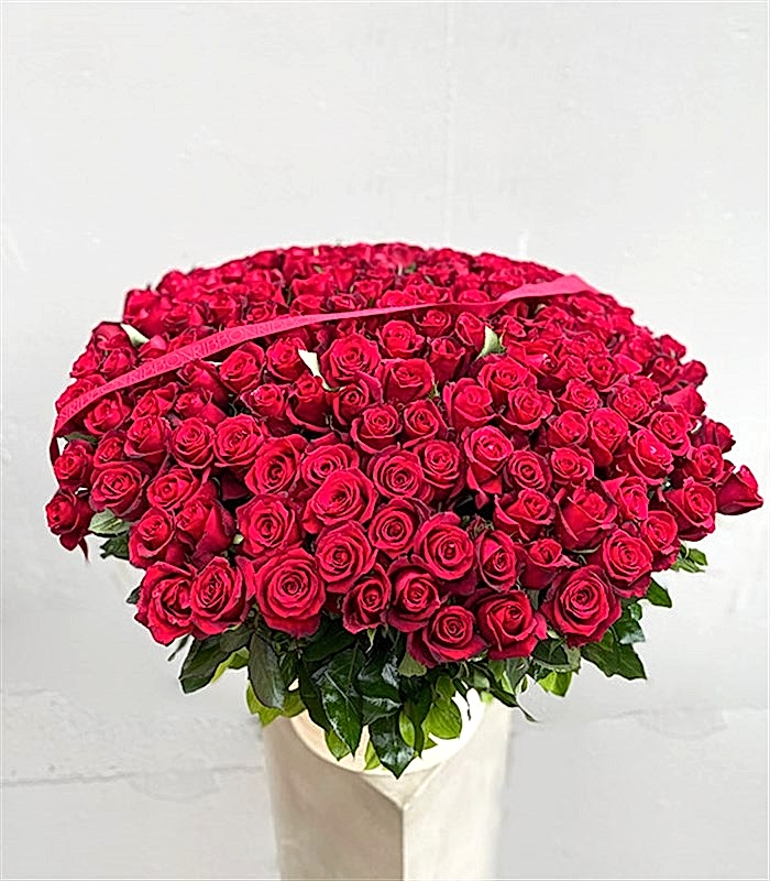 200 Kırmızı Gül Aranjmanı Royal Deluxe Kutuda