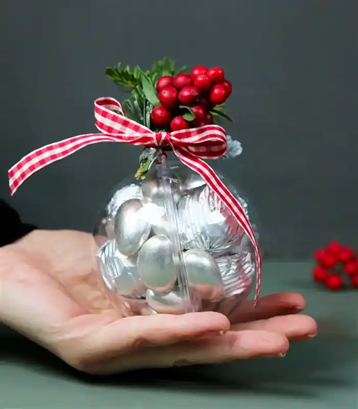 Silver Kokinalı Yılbaşı Çikolata Küresi