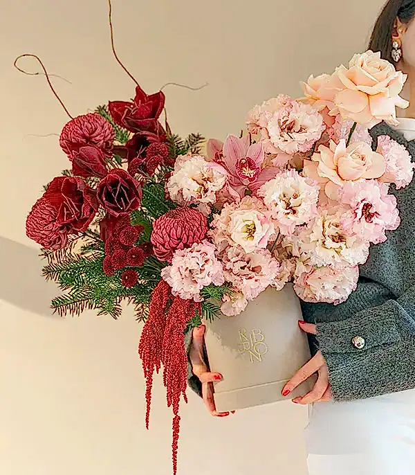 Amaryllis Pembe Gül Cymbidium Orkide Deluxe  Yılbaşı Kutu Aranjmanı