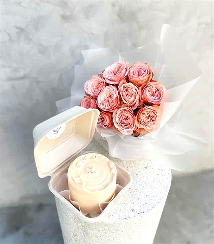 Beam Bakes Somon I Love You Pasta Gül Buketi Seti