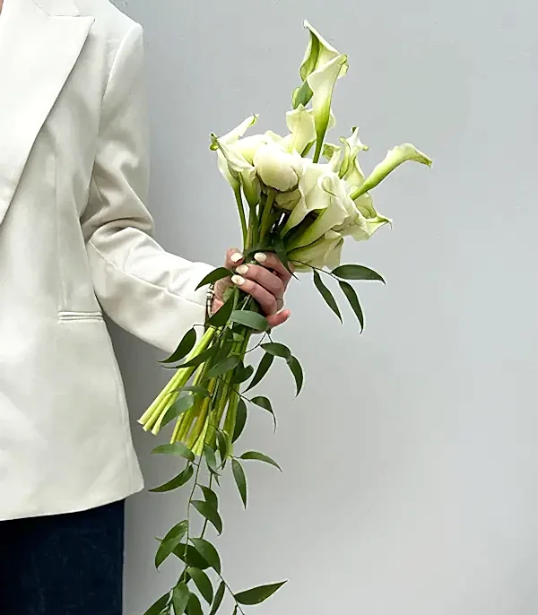 Beyaz Şakayık Gala Gelin Buketi