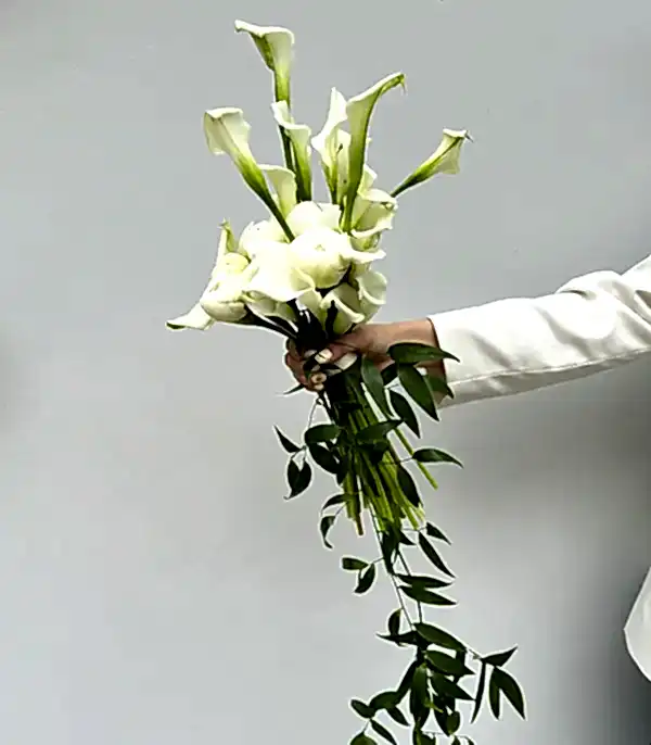 Beyaz Şakayık Gala Gelin Buketi