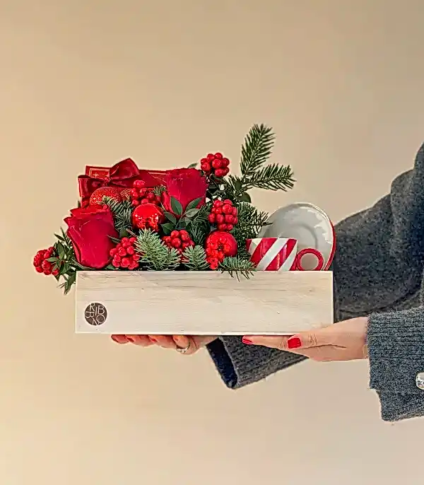 Candy Cane Harem Chocolate Türk Kahvesi Fincanı Yılbaşı Hediye Kutusu