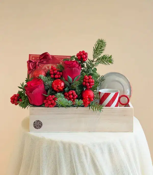 Candy Cane Harem Chocolate Türk Kahvesi Fincanı Yılbaşı Hediye Kutusu