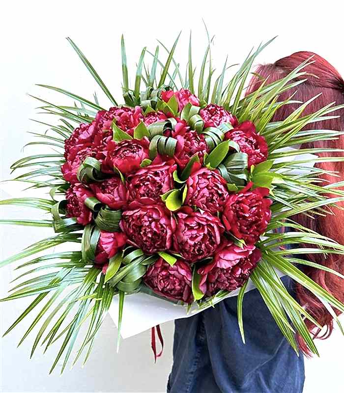 Cherry Grand Deluxe 20 Bordo Şakayık Buketi