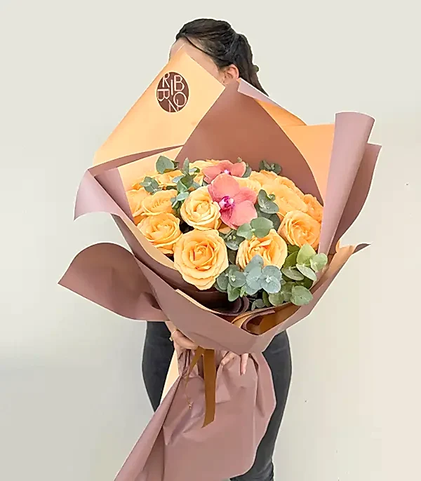 Deluxe 20 Kayısı Gül Buketi