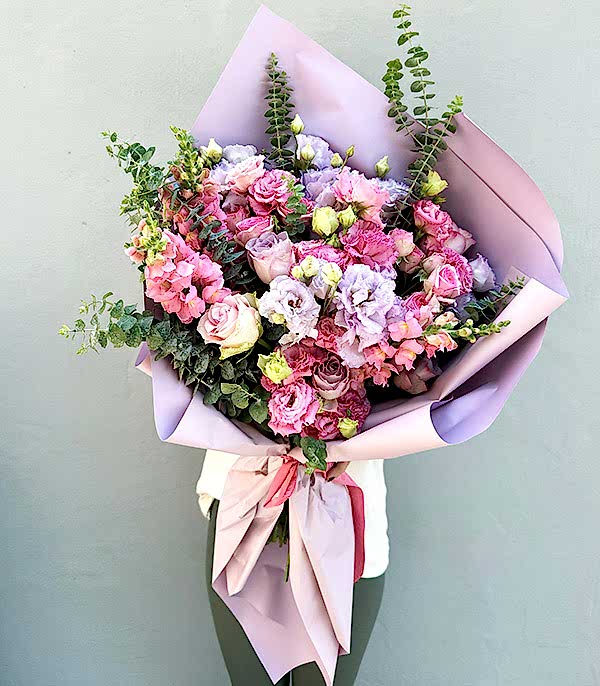 Deluxe Carla Lila Pembe Buket