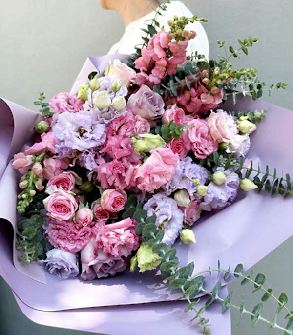 Deluxe Carla Lila Pembe Buket