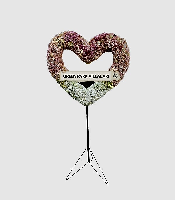 Deluxe Kalp Ferforje Çelenk