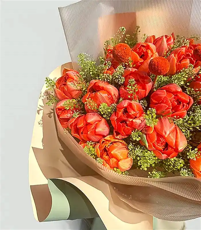 Dolce Deluxe 21 Turuncu Lale Buketi