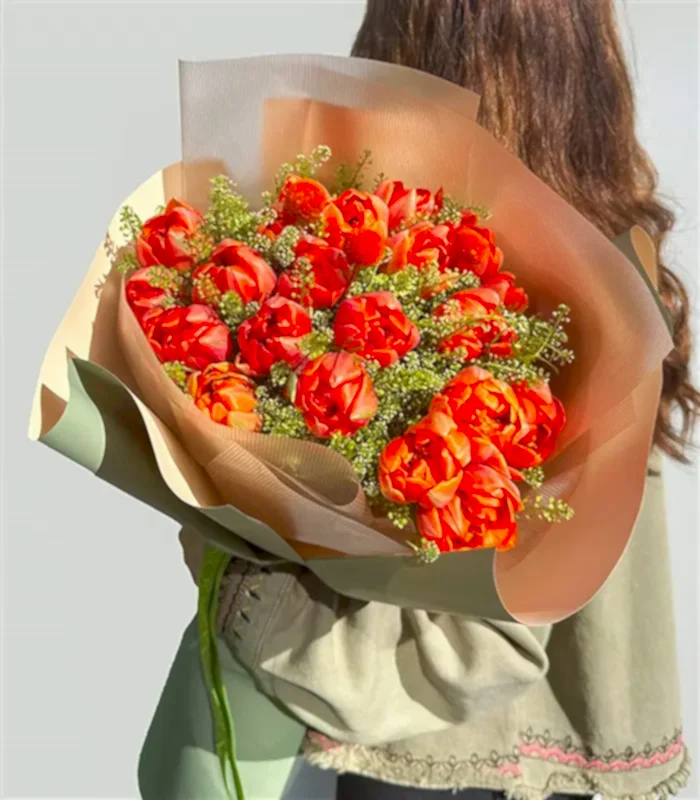 Dolce Deluxe 21 Turuncu Lale Buketi