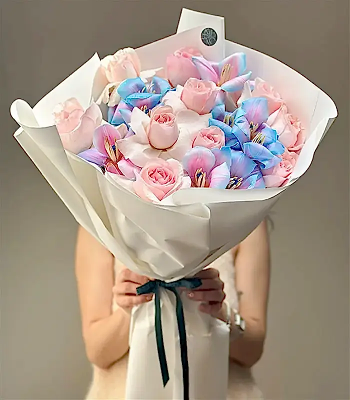 Dreamette Pembe Gül Unicorn Lale Buketi