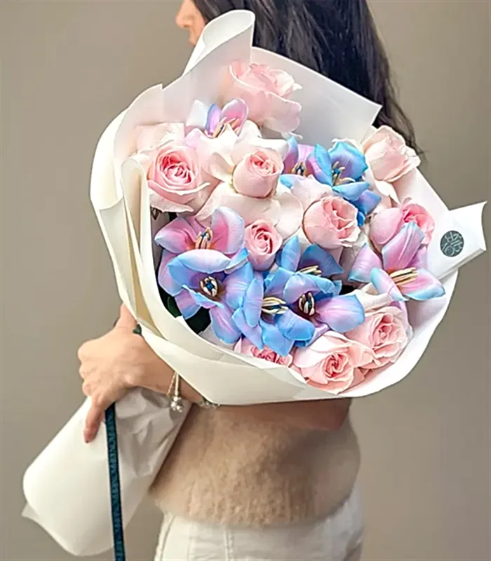 Dreamette Pembe Gül Unicorn Lale Buketi