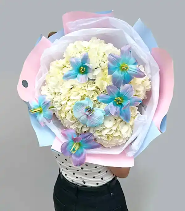 Dreamscape Grand Deluxe Unicorn Lale Ortanca Buketi