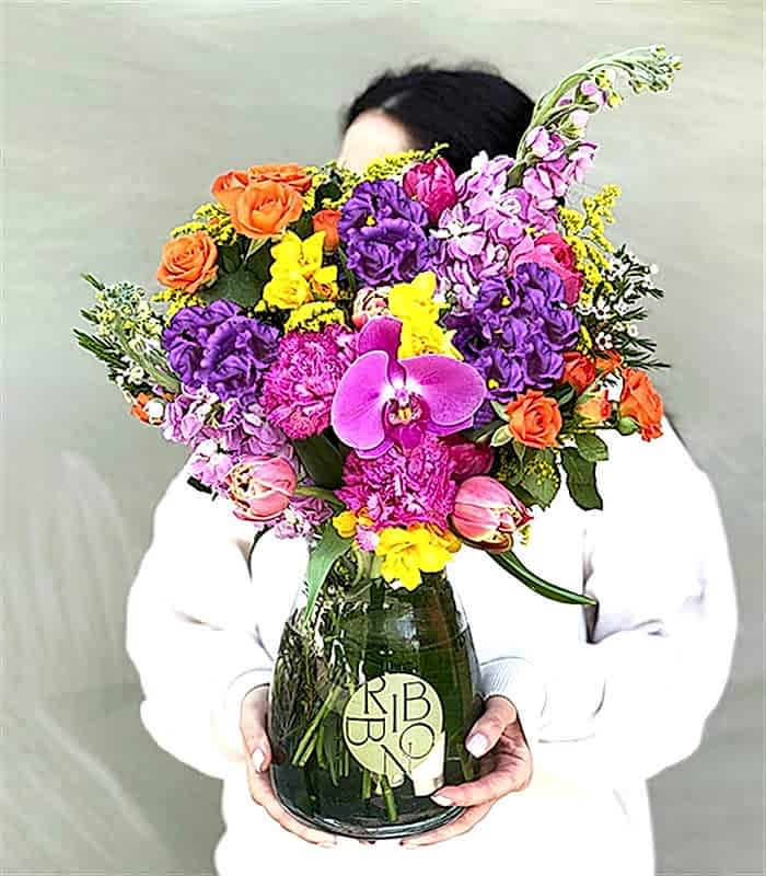 Frida Kahlo Rengarenk Vazo Aranjman