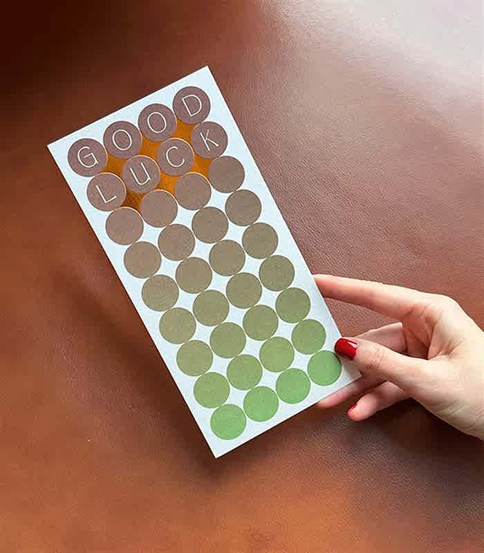 Good Luck Not Kartı Kahverengi