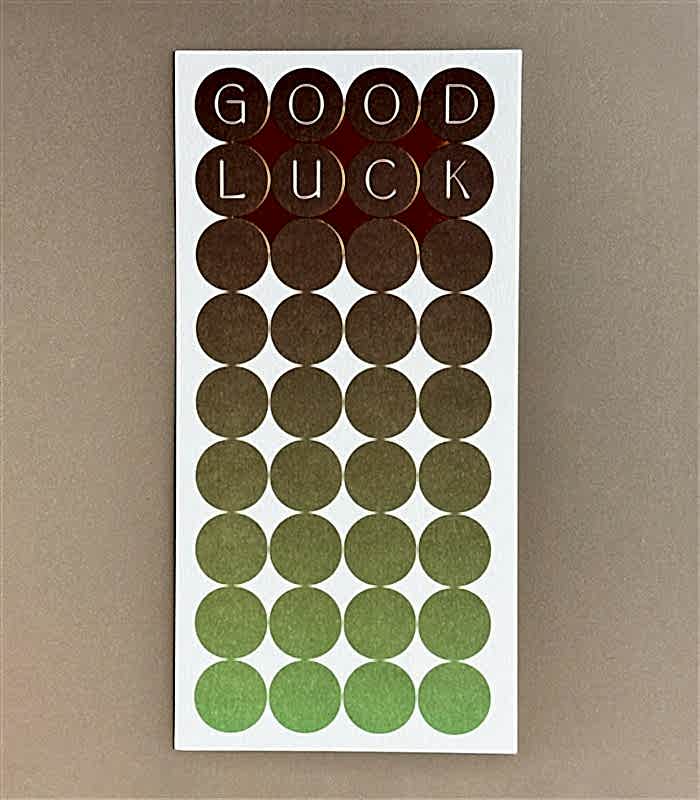 Good Luck Not Kartı Kahverengi