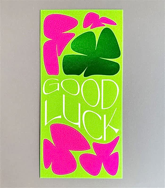Good Luck Not Kartı Yeşil