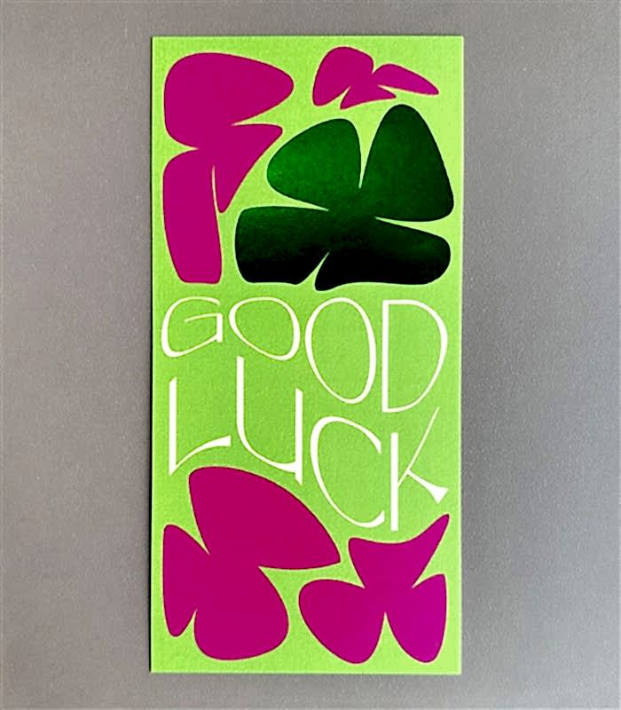 Good Luck Not Kartı Yeşil