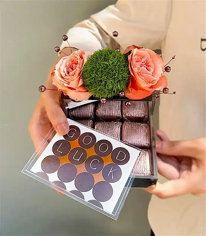 Good Luck Somon Çiçekli Mini Çikolata