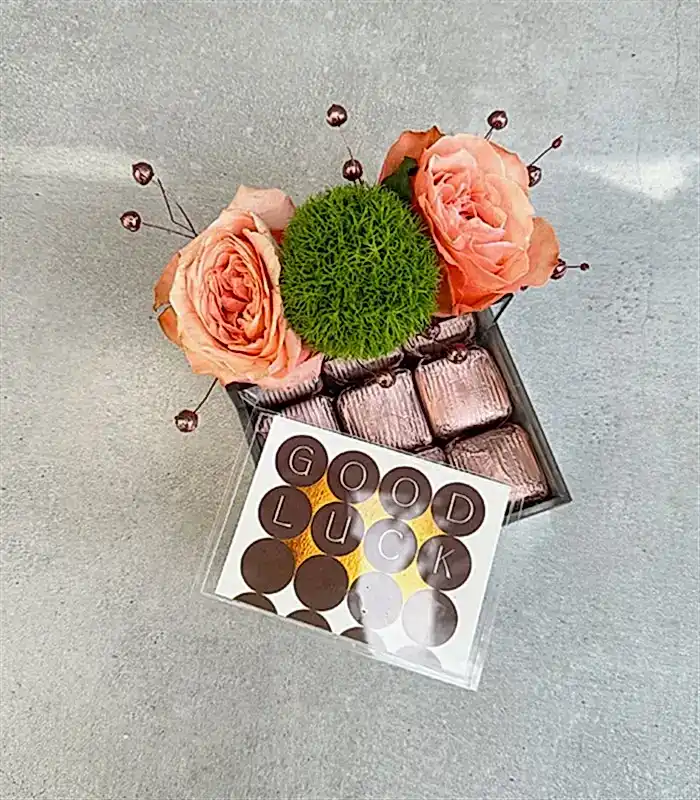 Good Luck Somon Çiçekli Mini Çikolata