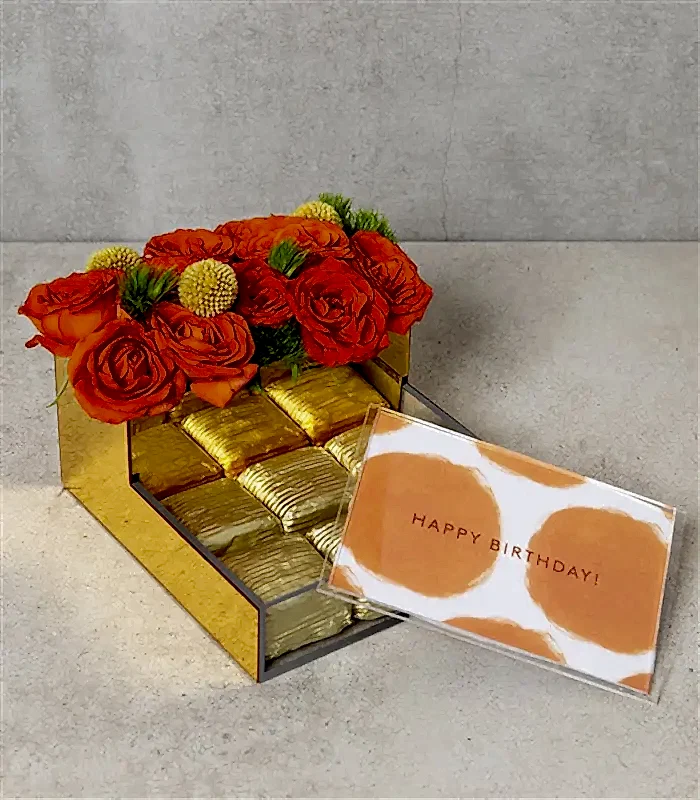 Happy Birthday Mini Çikolata Turuncu