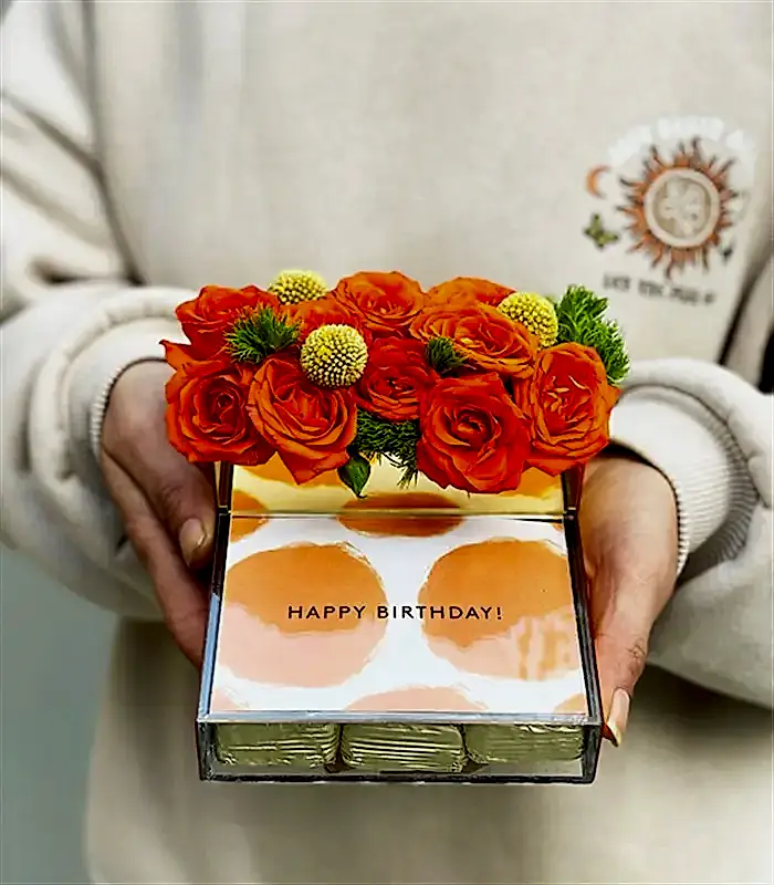 Happy Birthday Mini Çikolata Turuncu