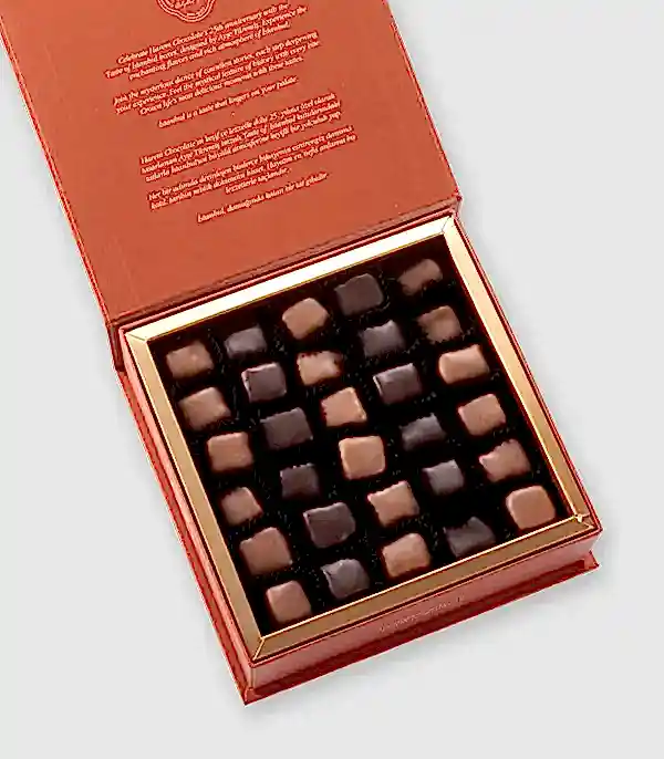 Harem Chocolate Taste of İstanbul Kutuda Çikolata Kaplı Fıstıklı Lokum