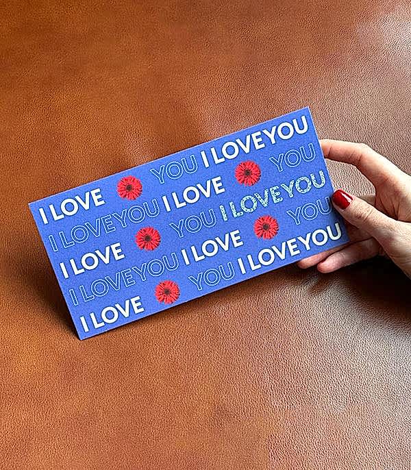 I Love You Not Kartı Mavi