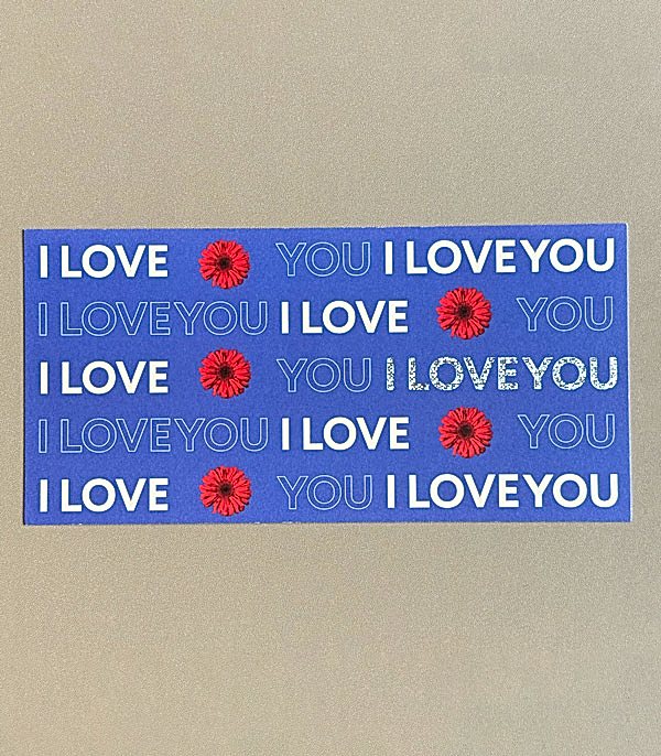 I Love You Not Kartı Mavi