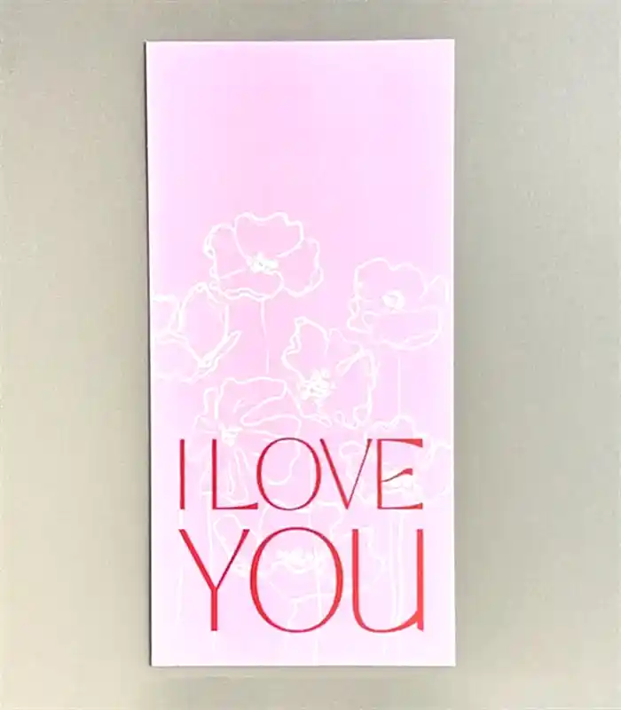 I Love You Not Kartı Pembe