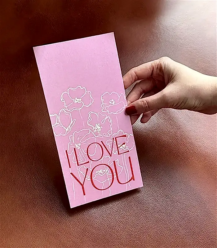 I Love You Not Kartı Pembe