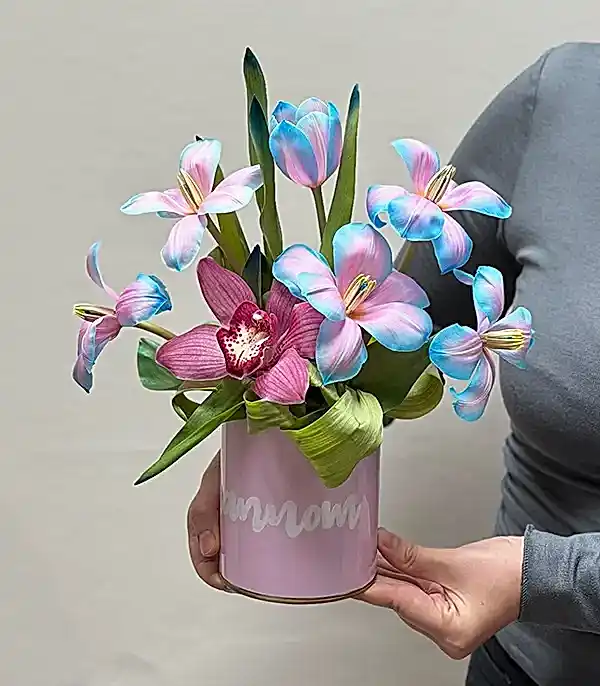 İsme Özel Unicorn Laleler Mini Aranjman