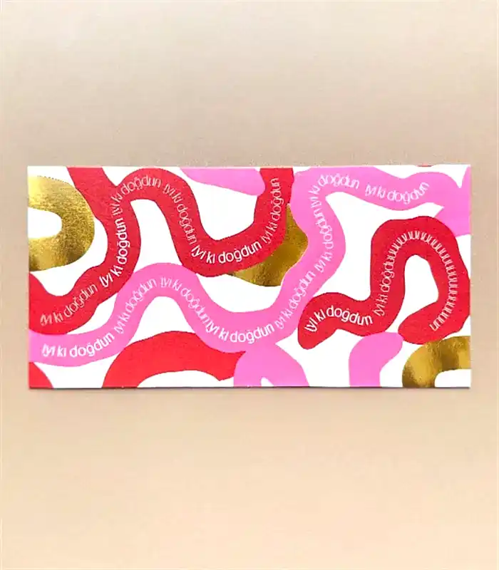 İyi ki Doğdun Not Kartı Pembe