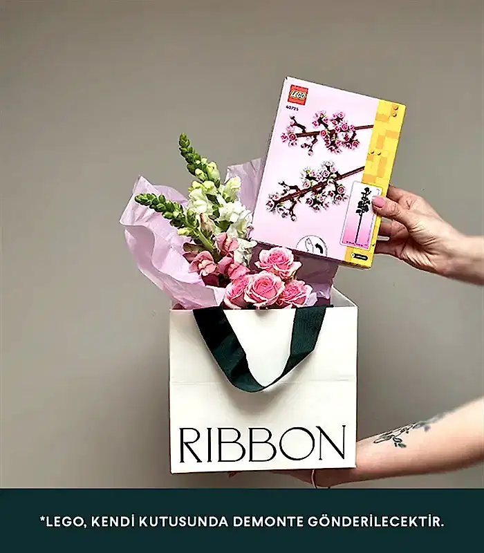 LEGO Kiraz Çiçekleri Mini Seramik Vazo Hediye Seti