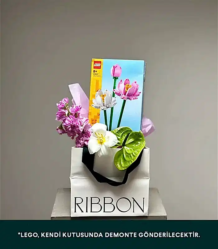 LEGO Lotus Çiçekleri Mini Seramik Vazo Hediye Seti