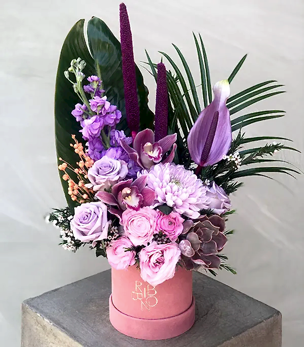 Linda Mini Lila Pembe Kutu Çiçek