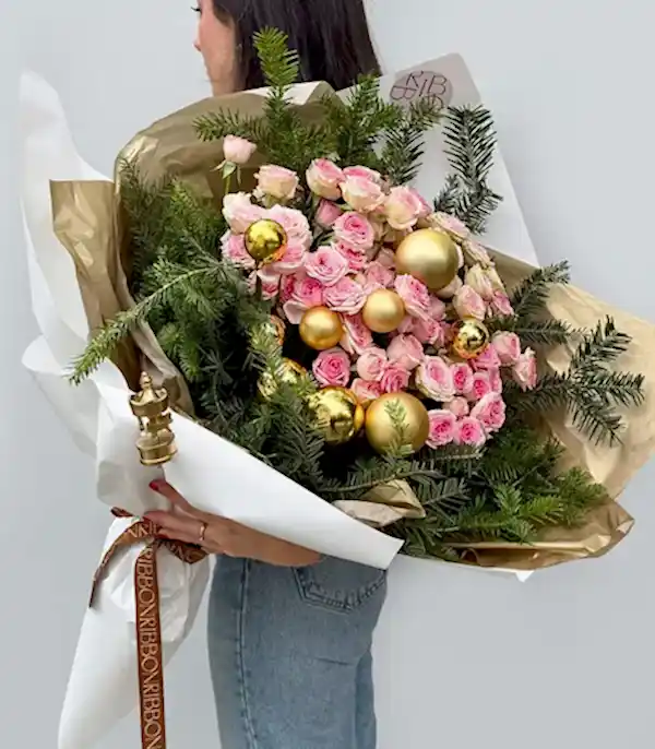 Midwinter Deluxe Pembe Gül Buketi