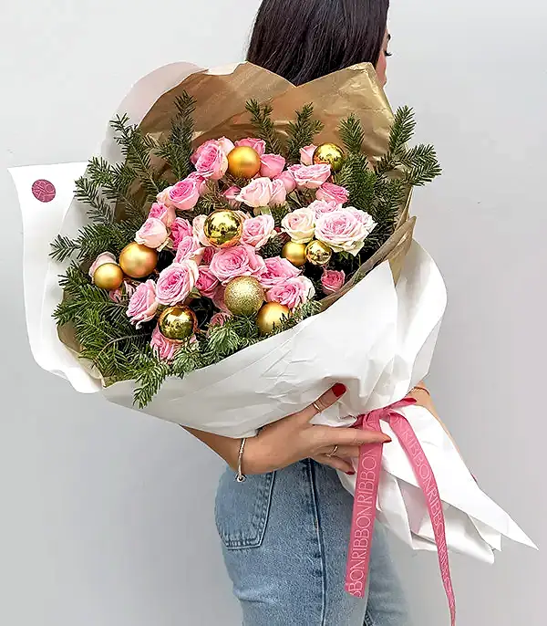 Midwinter Pembe Gül Buketi (4)