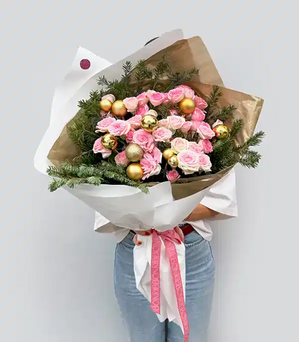 Midwinter Pembe Gül Buketi (4)