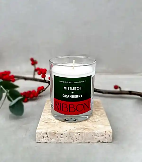 Mistletoe + Cranberry Kokulu Cam Mum