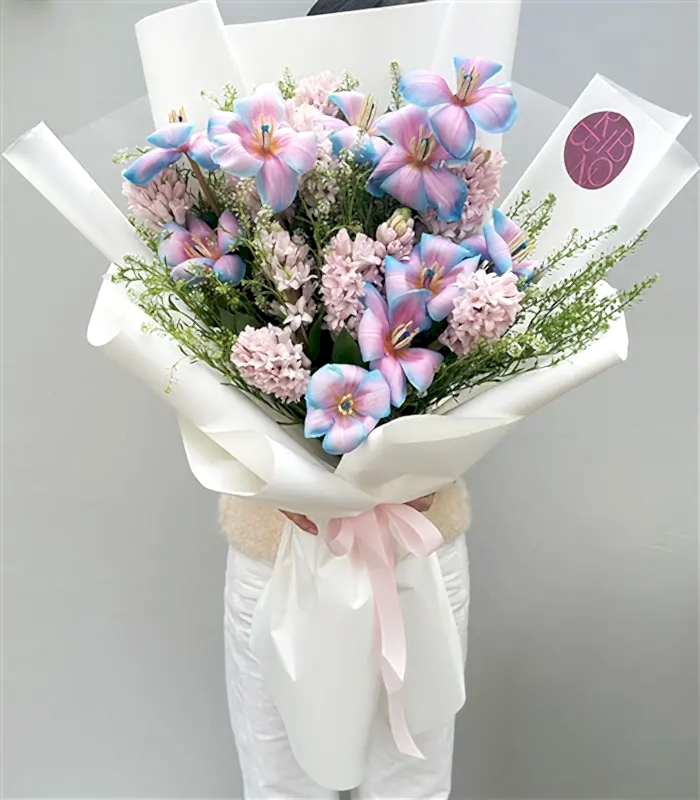 Myrella Unicorn Lale Pembe Sümbül Buketi