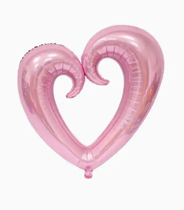Pembe Uçan Kalp Balon 100 cm
