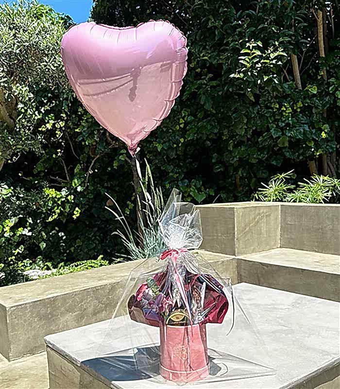 Pembe Uçan Kalp Balon 45 cm