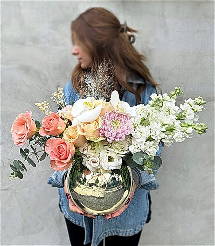 Prenses Diana Silver Vazoda Soft Aranjman