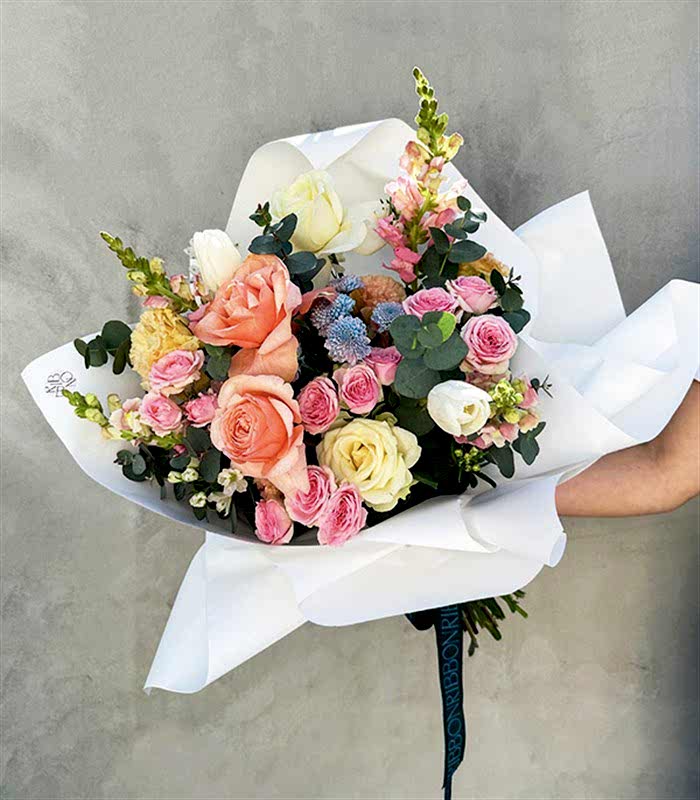 Pure Beyaz Somon Soft Buket