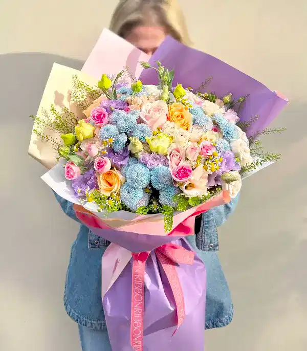 Rhapsody Deluxe Pastel Çiçekler Buketi