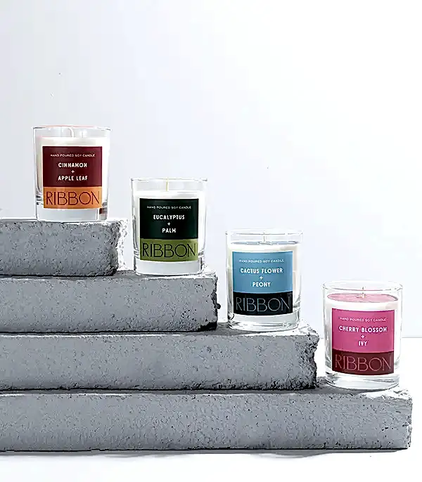 RIBBON Color Series Cam Mum Kuru Çiçek Çantalı Hediye Seti 4Lü