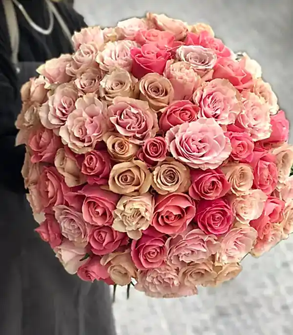 Royal Deluxe Pembe Somon 75 Gül Buketi