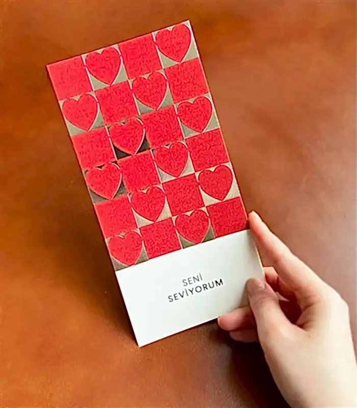 Seni Seviyorum Not Kartı Kırmızı